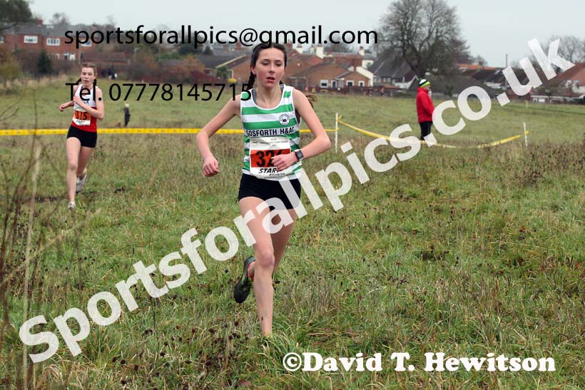 Girls under-15s, 2021 North Eastern Cross Country Championships, Sedgefield. Photo: David T. Hewitson/Sports for All Pics